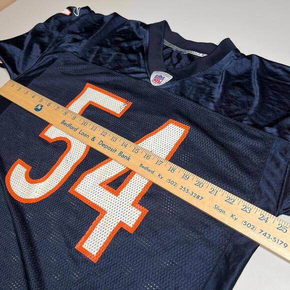 VTG Reebok NFL Equipment Chicago Bears Brian Urlacher 54 Jersey Men’s Large Blue - Picture 7 of 10